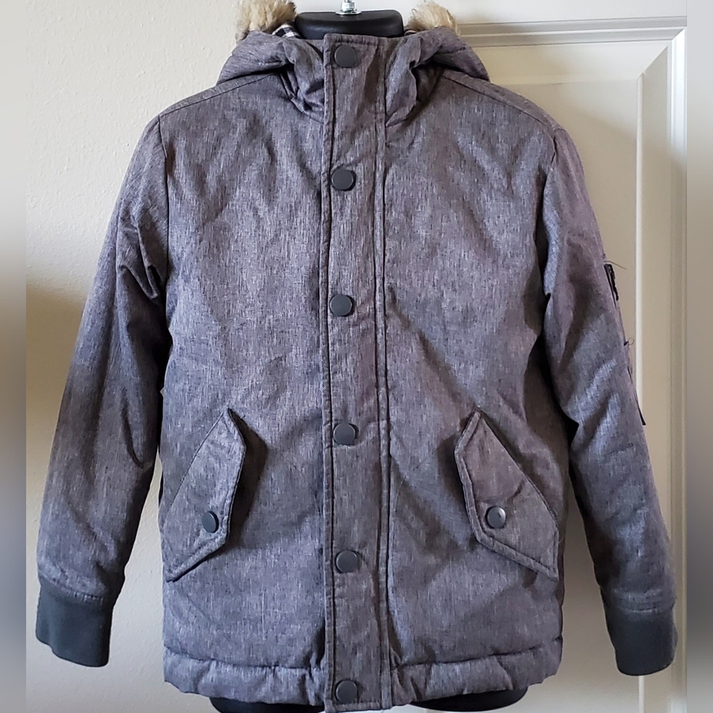 2/$24 - Little Girl's Faux Fur & Flannel Winter Coat